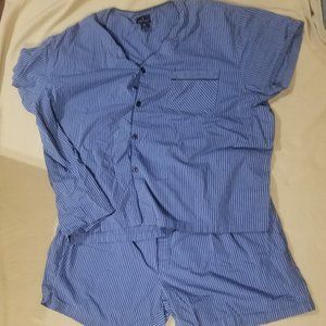 Men's Stafford Sleepwear set, blue/white stripes, 3XL